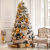 Snow Flocked Artificial Holiday Christmas Tree With 1346 Branch Tips (1)
