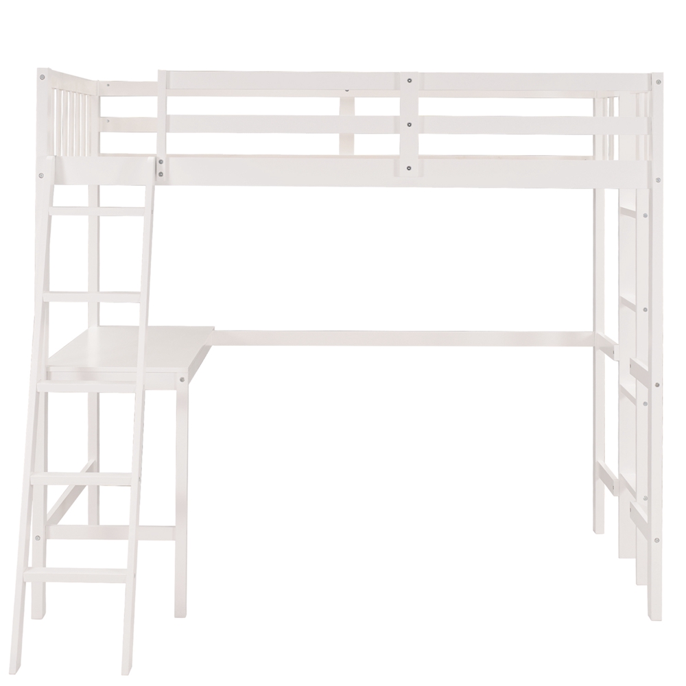 Twin Loft Bed Functional Bed with Build In Desk For Kids - Homecado