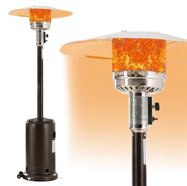 87“ Patio Heater Standing 48000btu Propane Gas Garden Heater With Adjustable Table And Moving Wheels (10)